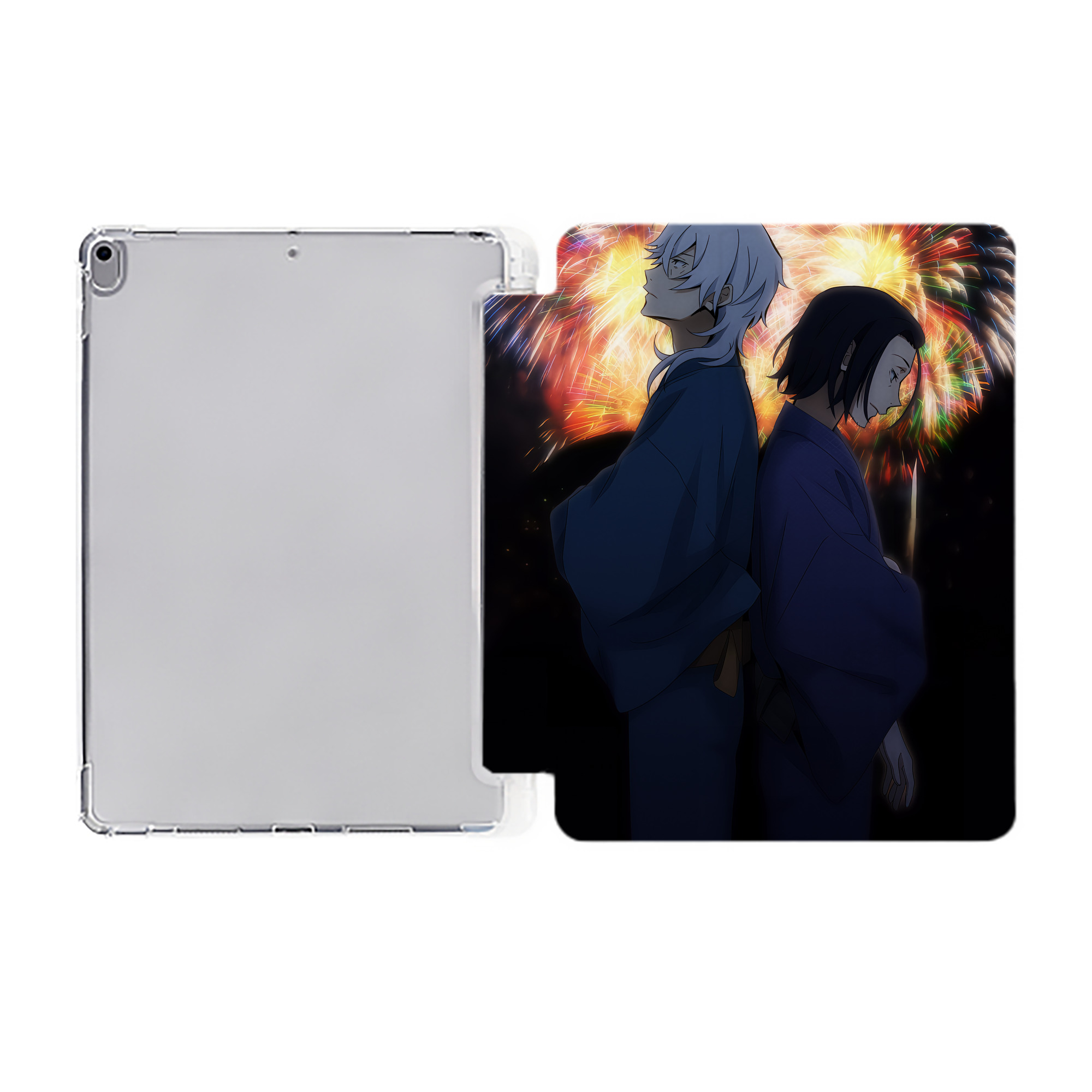 （画像用） 文豪ストレイドッグス Bungo Stray Dogs IPad ケース ペン収納付き 三つ折りスタンド PUレザー×シリコン 対応機種9.5/10.5/10.9インチ